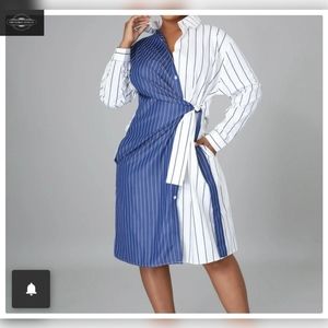 Striped Wrap Dress